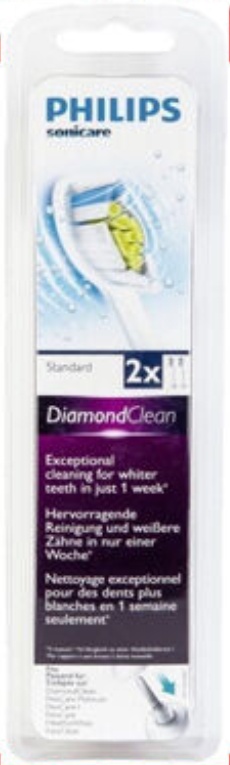 Philips Sonicare Diamond clean Standard Sonic Toothbrush 2 Brush Heads HX6062