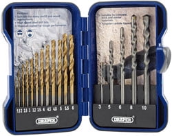 Draper 18551 Metric Combination HSS and Masonry Drill Bit Set (17 Piece)