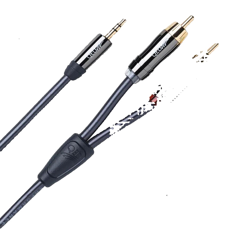3m QED Performance Graphite Audio J2P Interconnect Cable 3.5mm Jack to RCA