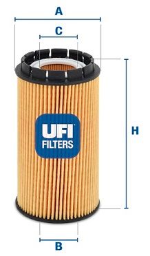 UFI Oil Filter Insert 118.5mm Height Fits Chrysler Hyundai Jeep Kia 25.053.00 - Image 5