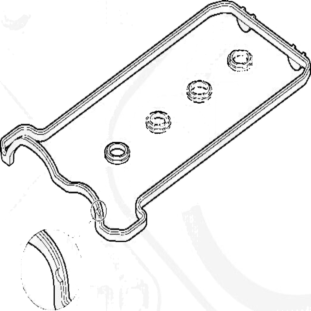 Right ELRING 475.860 Gasket Set, cylinder head cover for MERCEDES-BENZ