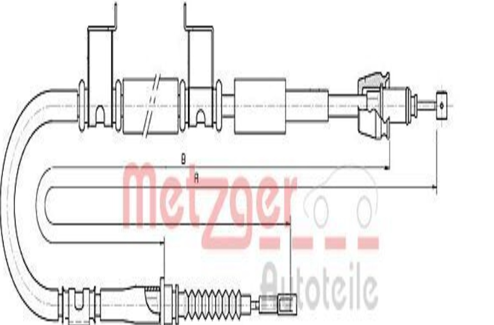 Original METZGER Cable Handbrake 17.6053