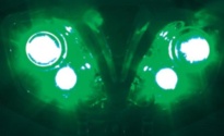 LUMII GREEN LED HEAD TORCH LIGHT FOR GROW ROOM-HYDROPONICS USE IN DARK PERIODS