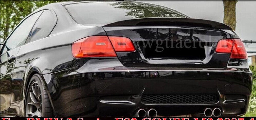FOR BMW 3 SERIES E92 COUPE M PERFORMANCE GLOSS BLACK BOOT SPOILER TRUNK LID LIP