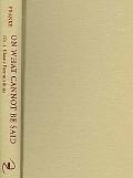 On What Cannot Be Said – Apophatic Discourses in Philosophy, Religion, Literatu…