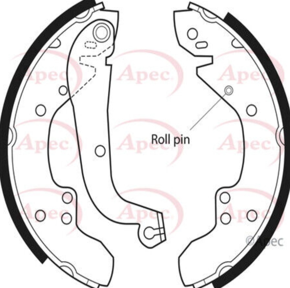 APEC REAR BRAKE SHOE SET FOR CITROËN FIAT PEUGEOT RENAULT TALBOT C25 DUCATO EXPR