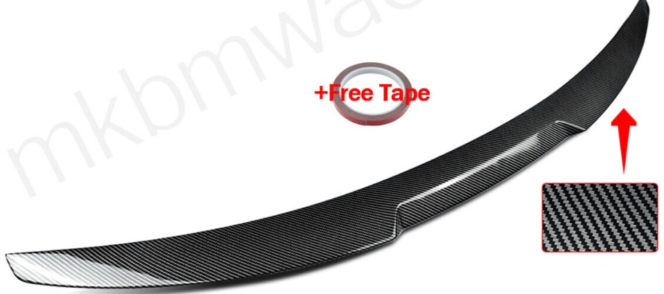 For BMW 4 Series G22 M4 G82 440 2020+ M4 Style Carbon Look Rear Boot Spoiler Lip