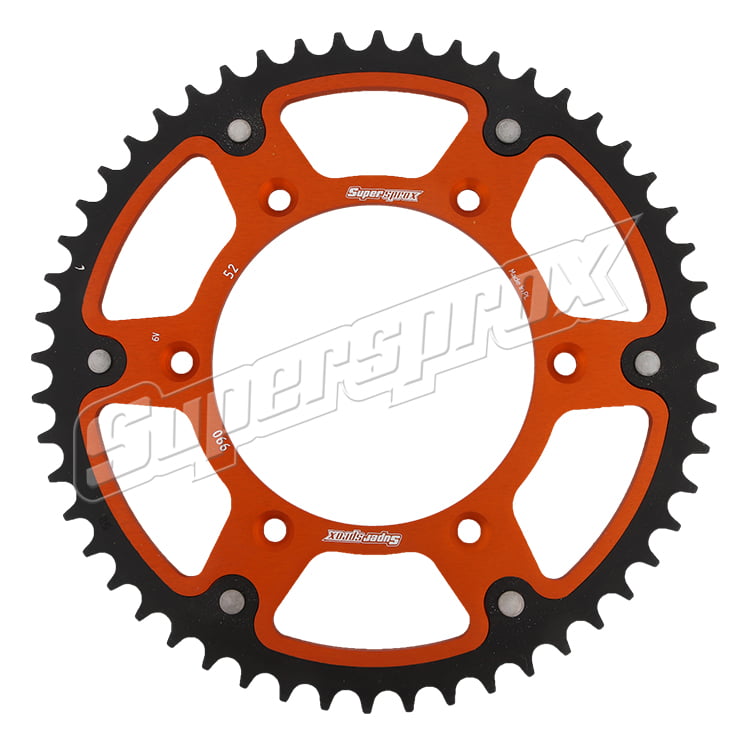 Supersprox Stealth Orange 52 D Crown For Motorcycle Parts Accessories