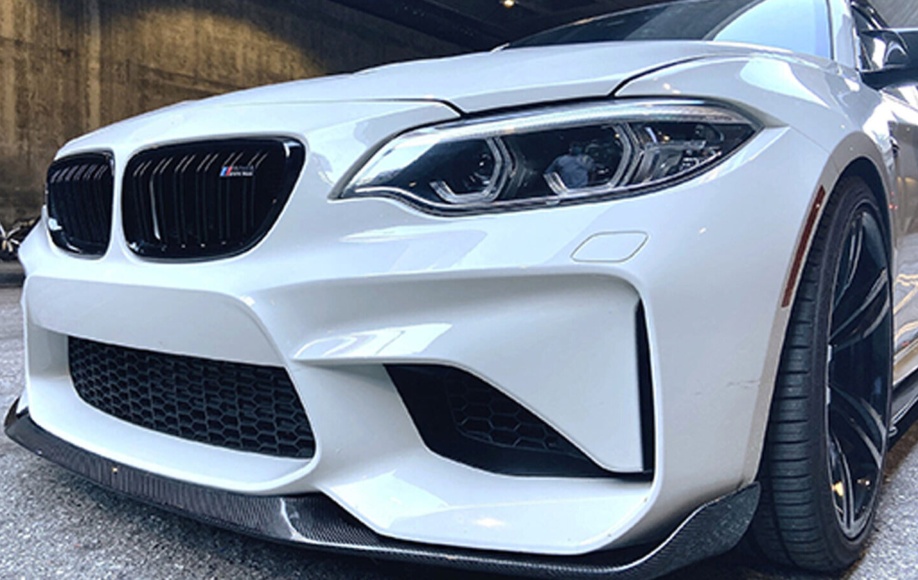 Fits BMW M2 F87 Front Lip Splitter Valance Spoiler Carbon Look New