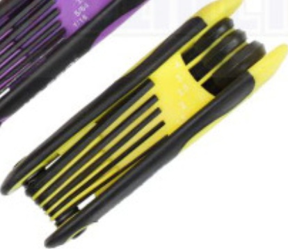 US Pro 3pc Folding Key Set Star Torx, Metric and Imperial Hex SAE Allen