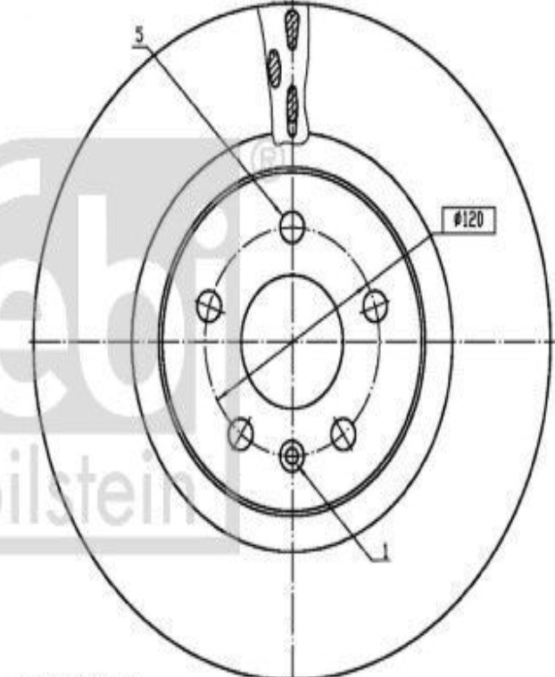 Febi Bilstein Bilstien Brake Disc Front Axle 178232 - OE Matching - OE Quality