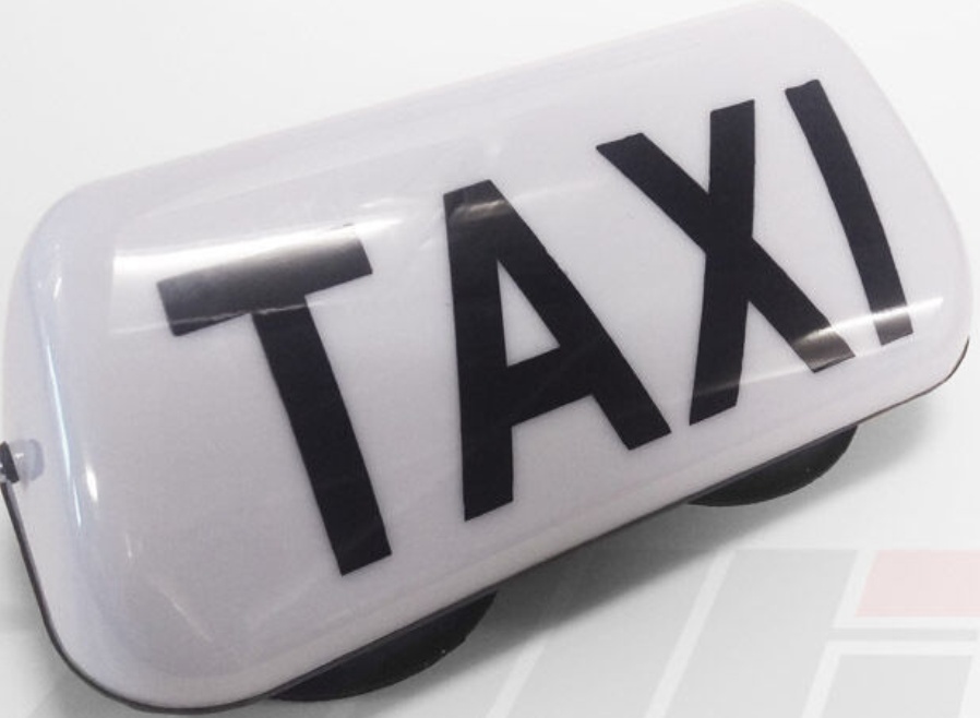 13"" 360mm White LED Magnetic Taxi Roof Sign Light -  Taxi Meter Topsign Cab