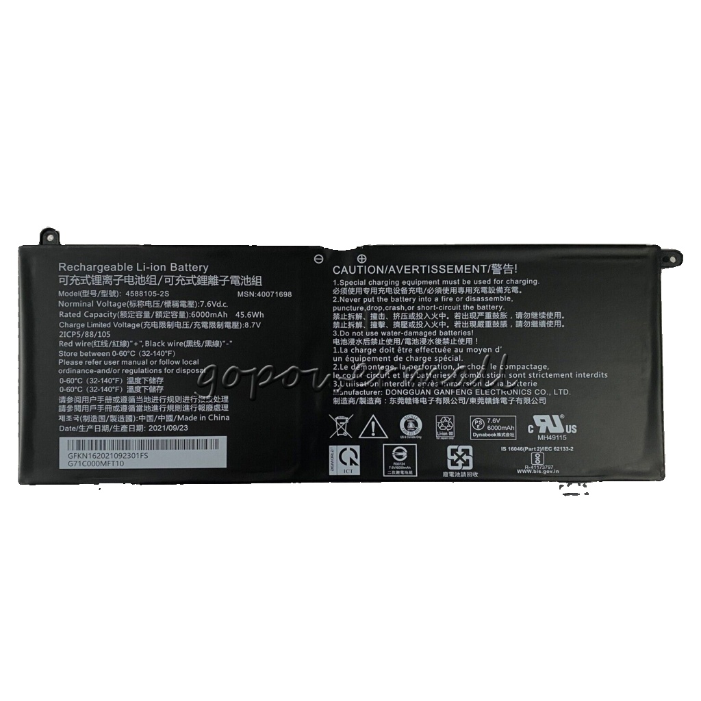 4588105-2s battery for TOSHIBA Dynabook satellite pro C50-H C50-E C40-H