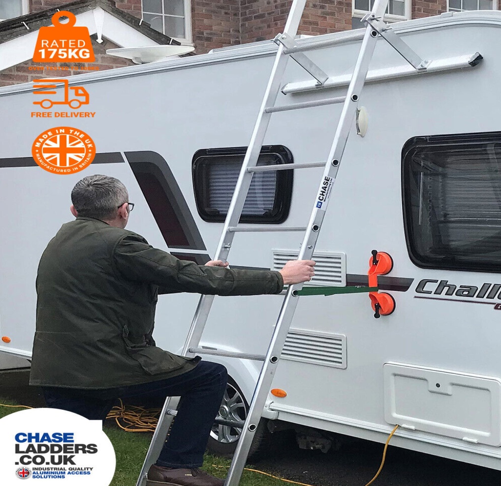 Caravan Cleaning Ladder  UK Made, Industrial Quality for Caravans & Motorhomes