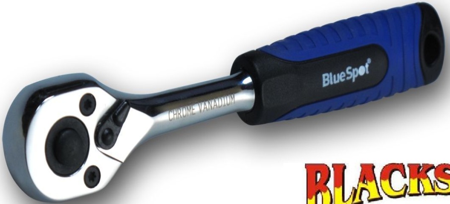 Bluespot 1/4"" DR Soft Grip Ratchet, 72 Teeth, Quick Release 02010