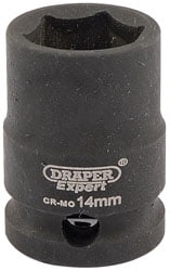 Draper 06874 Draper Expert HI-TORQ 6 Point Impact Socket 3/8"" Sq Dr 14mm