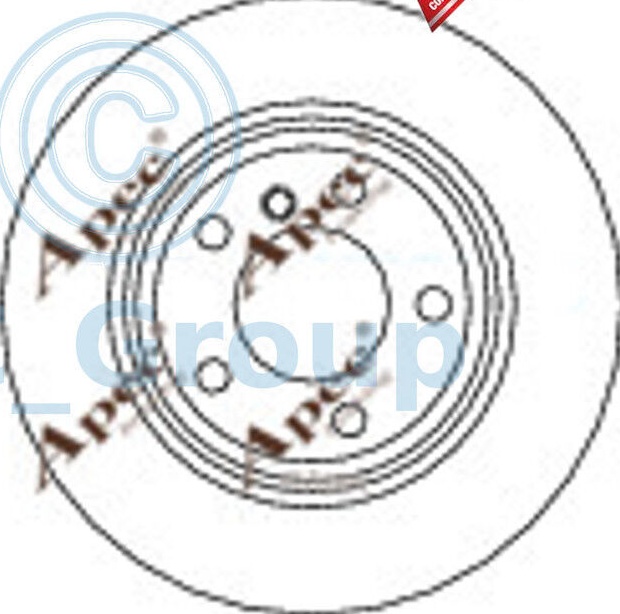 Braking System Brake Disc APEC DSK2172 Rear Solid Fits BMW X5 Outer Ø 323mm