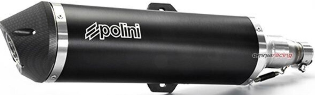 Free Shipping Polini Muffler-Black Aluminum Piaggio for Motorcycle Parts