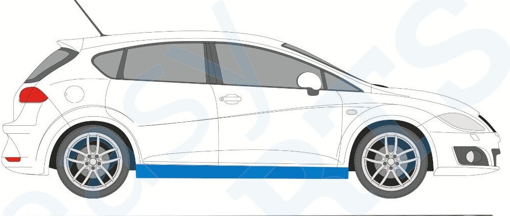SEAT LEON 2 1P1 2005-2012 FULL SILL REPAIR PANEL / LEFT LH