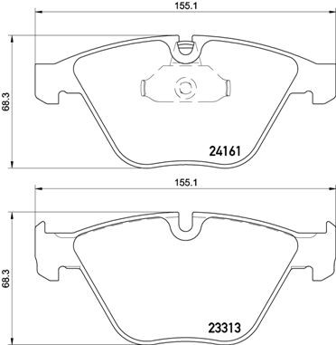 Brake Pads Set fits BMW 335 3.0 Front 06 to 13 Brembo 34112288870 34112288871 - Image 11
