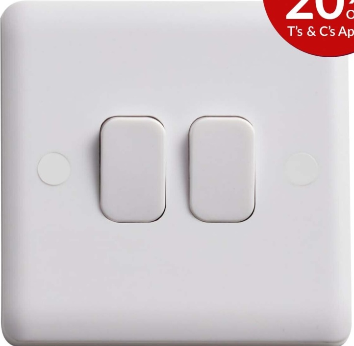 Light Switch 2-Gang 2-Way