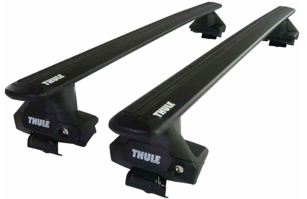 Thule WingBar Evo Black Roof Bars Set for Audi e-tron Sportback 20-22 Lockable