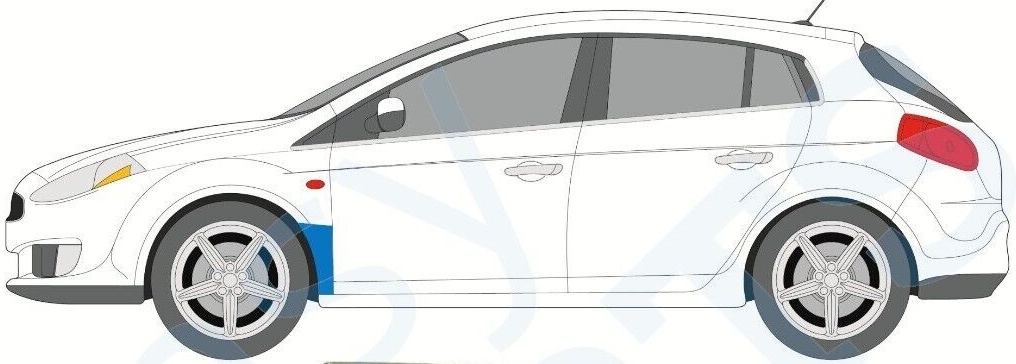 FIAT BRAVO II 2007-2014 FRONT WING REPAIR PANEL / LEFT