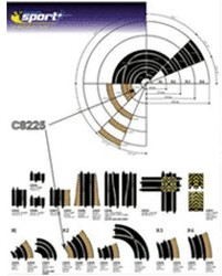 SCALEXTRIC C8225 4x Radius 2 Inner Borders & Barriers