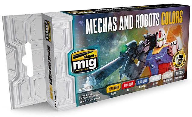 ROBOTS & MECHAS ACRYLIC PAINT SET Paint Modelling AMMO By Mig Jimenez Mig7127
