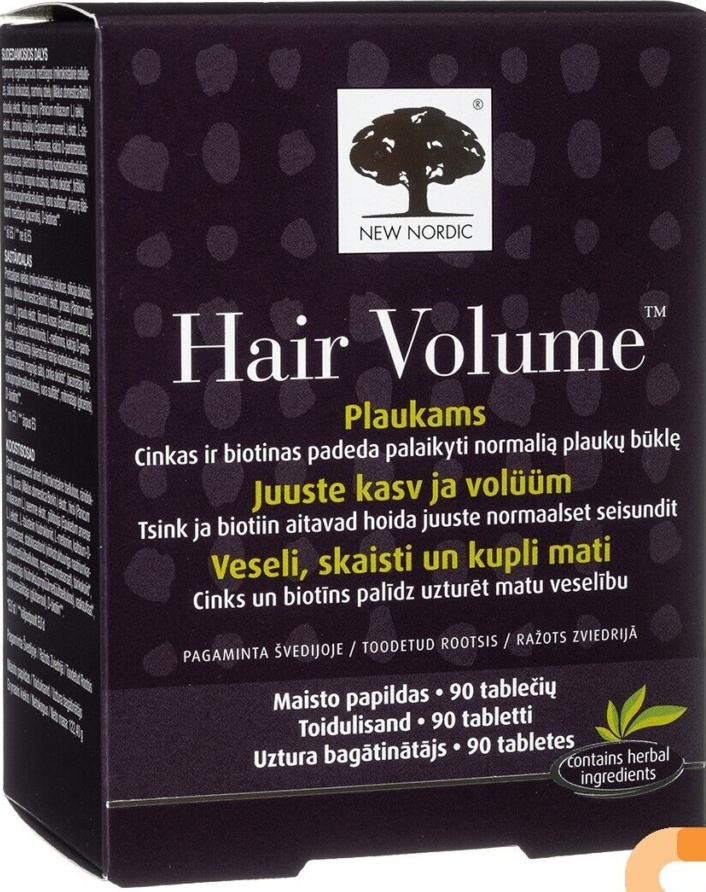 NEW NORDIC Hair Volume 90 Tablets Zinc Biotin Copper Hair Health Supplement