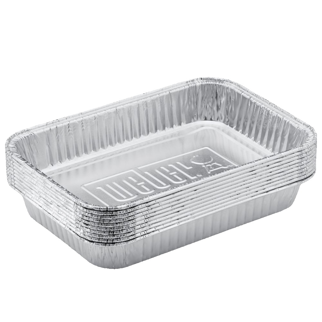 Weber Small Drip Pans - 10pcs 6415 Trays Small Silver