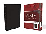 NKJV Study Bible, Premium Bonded Leather, Black, Comfort Prin... -