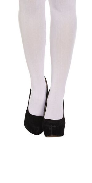 White Over The Knee Hold Up Stockings Womens Fancy Dress