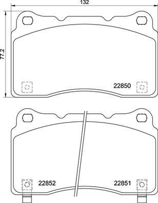 Fits BREMBO KLOCKI SZCZEKI CYLINDERKI P 28 099 BRAKE PADS FRONT - Image 4