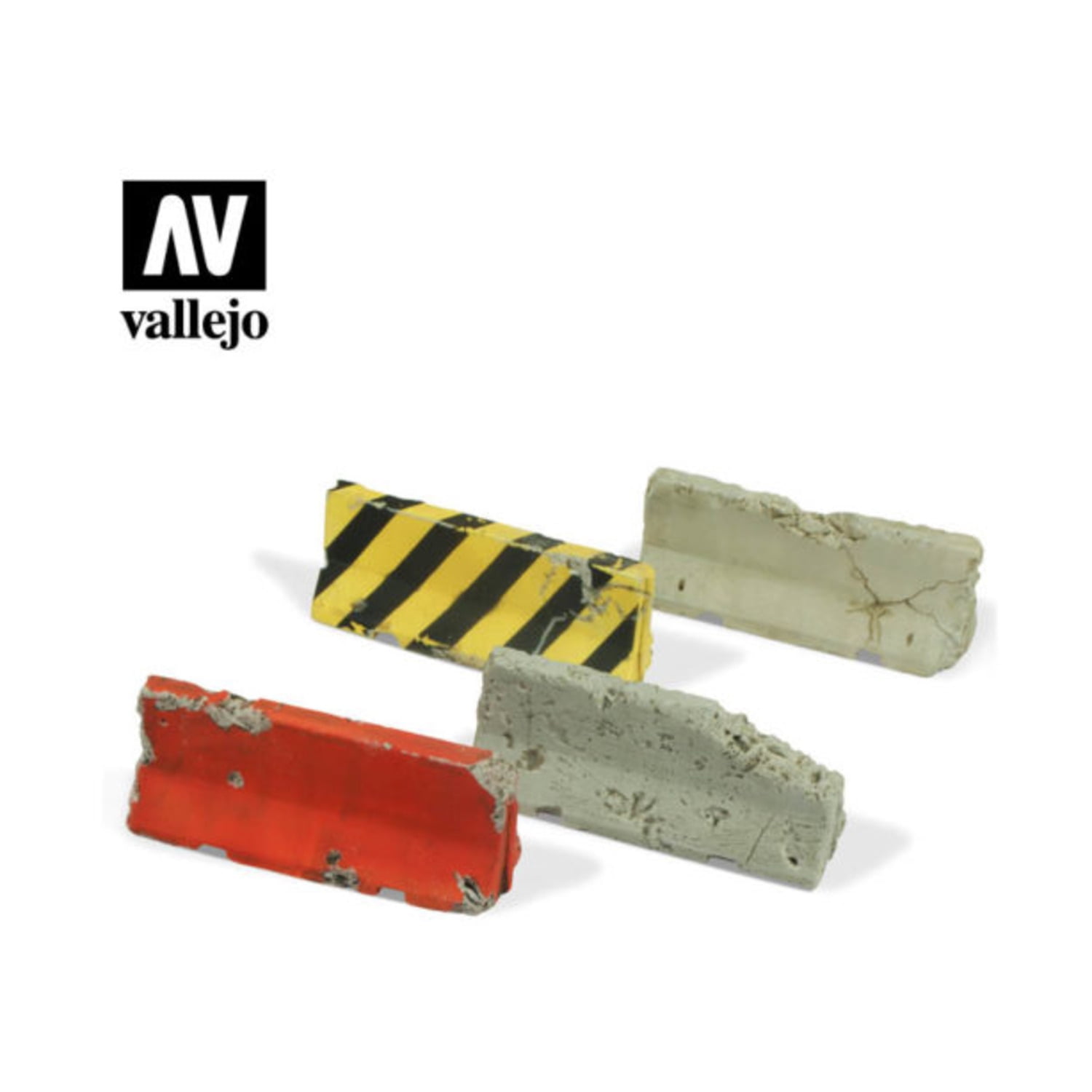 VALSC215 - Vallejo Scenics - 1:35 Damaged Concrete Barriers