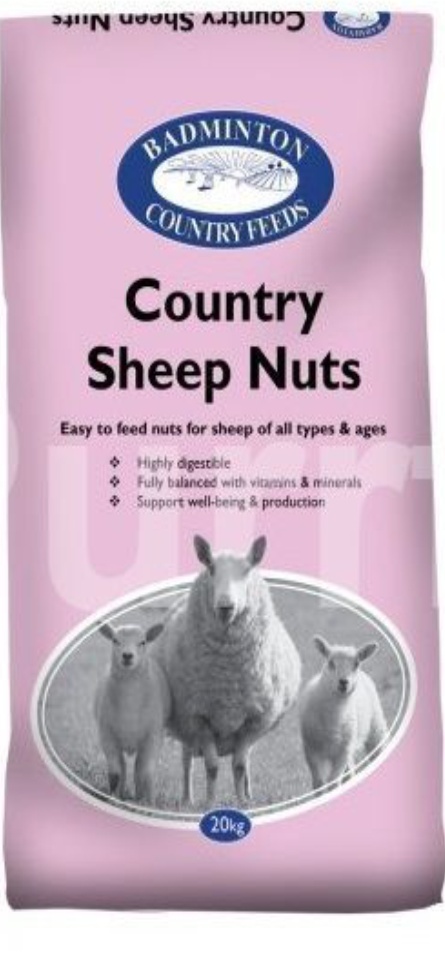 20KG BADMINTON SHEEP NUTS FOOD + VITAMINS & MINERALS SUITABLE FOR LAMBS COUNTRY