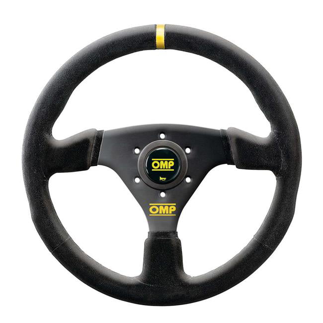 OMP Targa 3 Spoke Motorsport Steering Wheel - 330mm Dia / Flat Dish / Suede