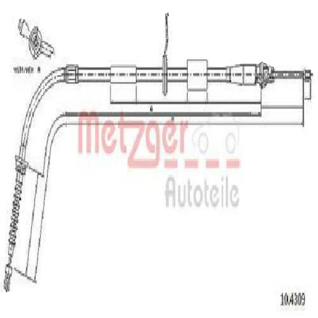 Fits METZGER 10.4309 HANDBRAKE CABLE   ⭐UK Stock⭐