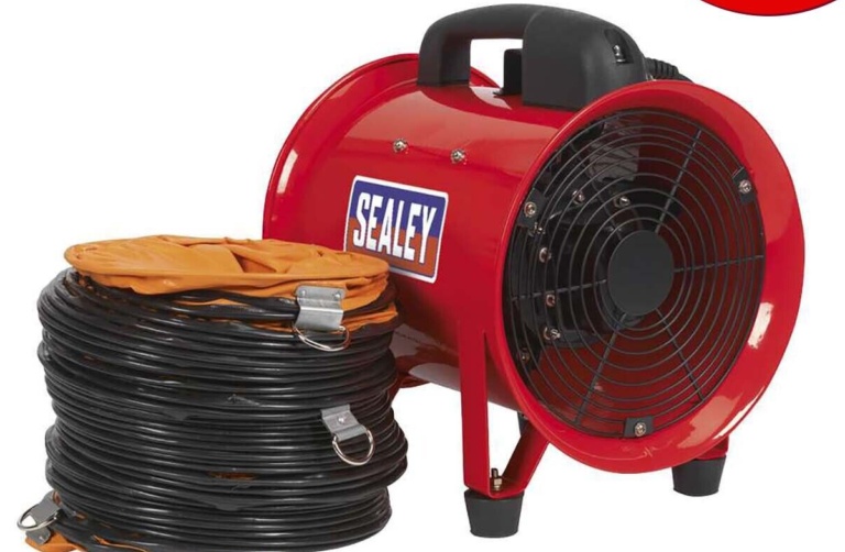 Sealey VEN200 Portable Ventilator with 5m Ducting 200mm