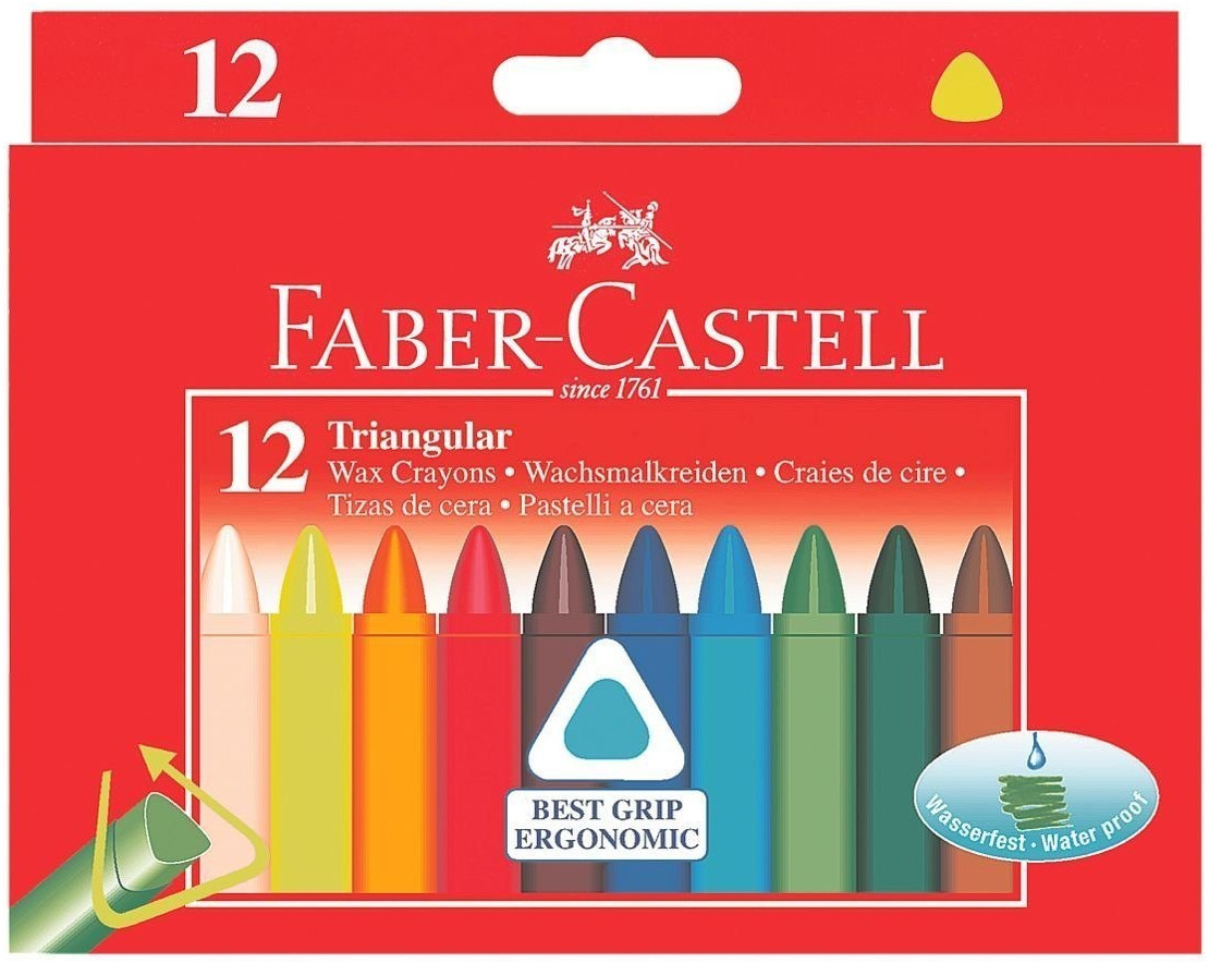 Faber-Castell Triangular Wax Crayons