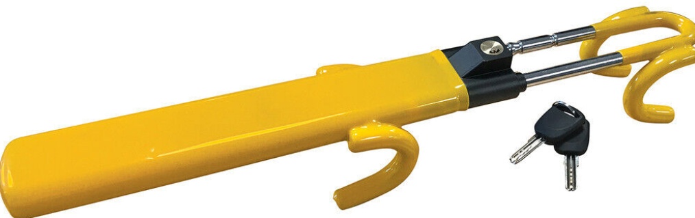 Streetwize Steering Wheel Lock Double Hook Twin Bar Lock Anti Theft Protection
