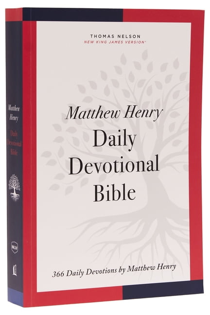 NKJV, Matthew Henry Daily Devotional Bible, Paperback, Red Le... - 9780785246688