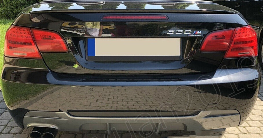 Gloss Black Rear Bumper Diffuser w/ LED for BMW 3 Series E92 E93 M Sport 06-13