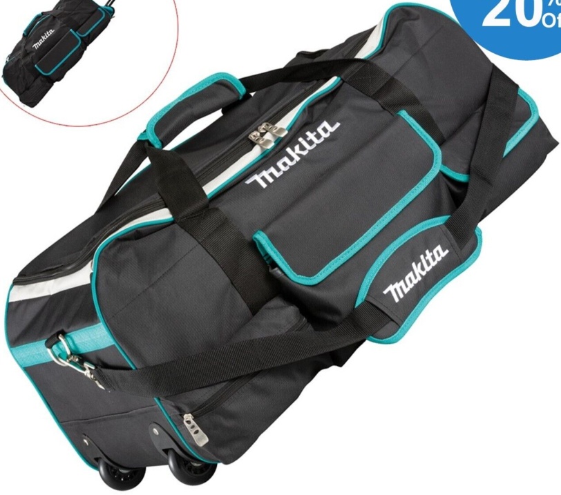 Makita XGT 832367-6 66cm 26"" Heavy Duty Padded ToolBag Tool Duffel Bag + Wheels