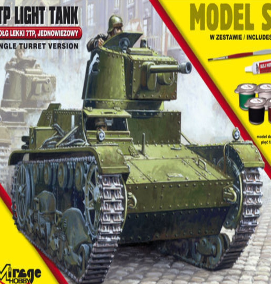 Mirage Hobby 835092 - 1:35 7TP Light Tank ""Single Turret"" (Model Set) - New