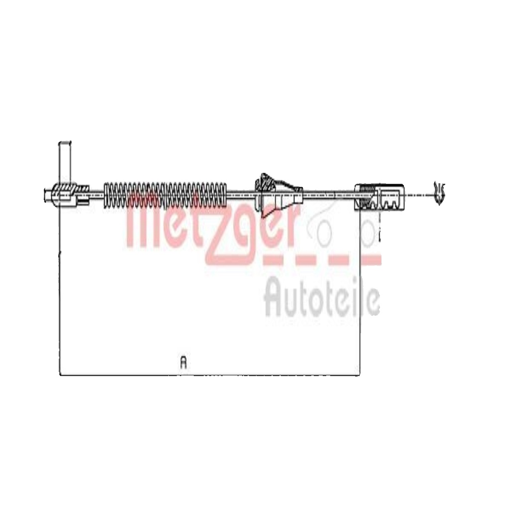 Original METZGER Cable Pull Parking Brake 11.5934 for Opel