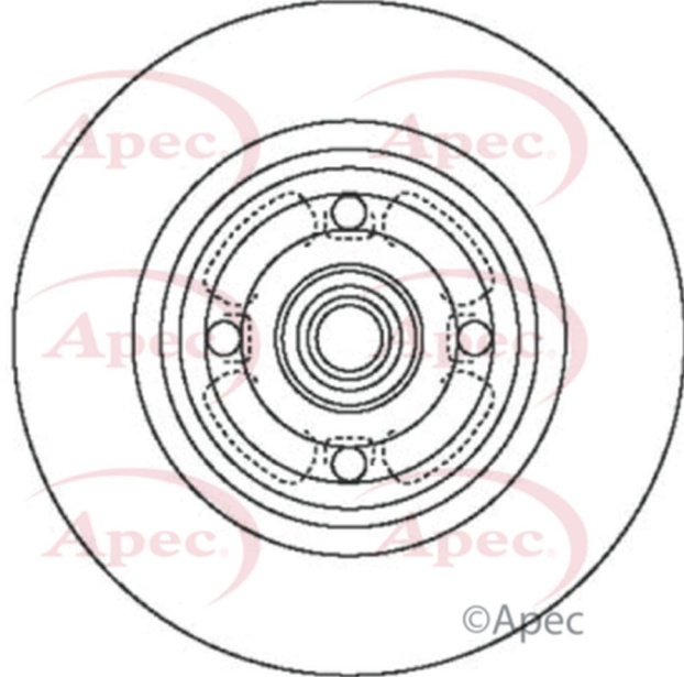 APEC DSK2442 Brake Disc Rear Solid 270mm Outer Ø Fits Renault Megane Scenic