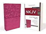 NKJV, Value Thinline Bible, Pink Leathersoft, Red Letter, Com... - 9780718074449