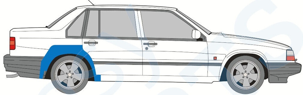 VOLVO 740 / 760 1982-1992 REAR WHEEL ARCH REPAIR PANEL / RIGHT RH