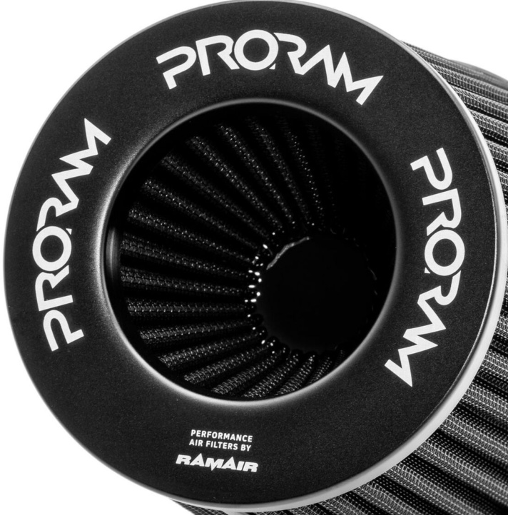 PRORAM Universal Performance Induction Cone Air Intake Filter - 63mm ID Neck